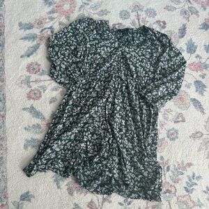 Madewell Dark Green Floral Dress